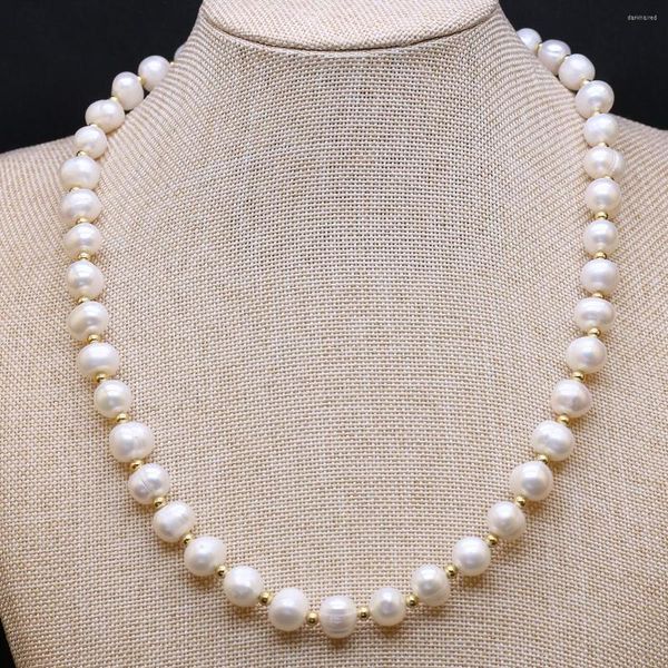 Chaines Collier de perle d'eau douce Naturel Mélange de perles de pommes de terre et assortiment pour femmes bijoux Banquet de banquet Girls