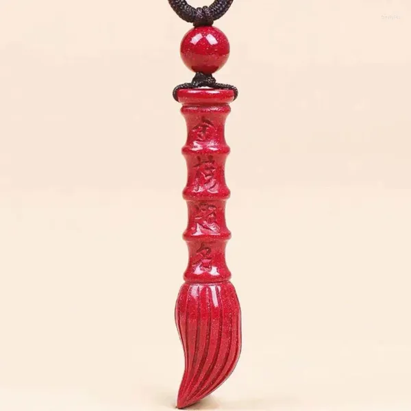 Chaînes naturelles haute pureté brosse pendentif sable rouge pour être n ° 1 collier bijoux fins pour hommes et femmes