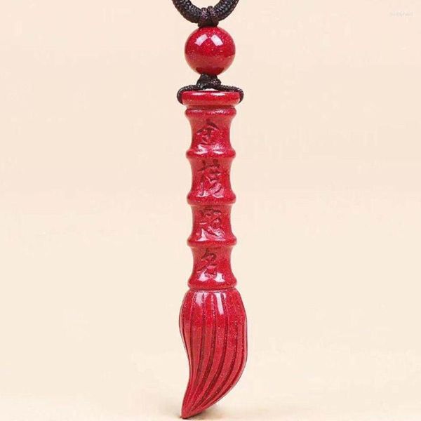 Chaînes naturelles haute pureté cinabre brosse pendentif sable rouge pour être n°1 collier bijoux fins pour hommes et femmes