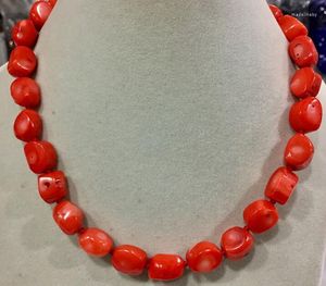 Ketens natuurlijke enorme oranje rode koraal onregelmatige edelstenen kralen 13-17 mm ketting 18 inch 36 