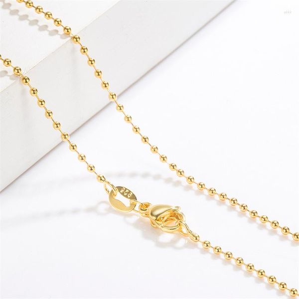 Collier de chaînes 18k Gold Light Perle chaîne de bijoux pour femmes Bijoux de mariage Cadeau de homard