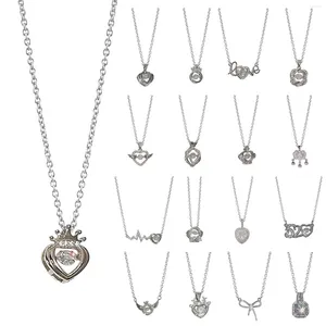 Collier à chaînes Beat Valentine's Spin The Day Heartbeat, colliers personnalisés pendentifs