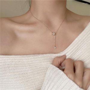 Collier de chaînes pour femmes avec luxe léger et conception de niche accessoires de chaîne de clavicule en alliage à la mode Simple haut de gamme