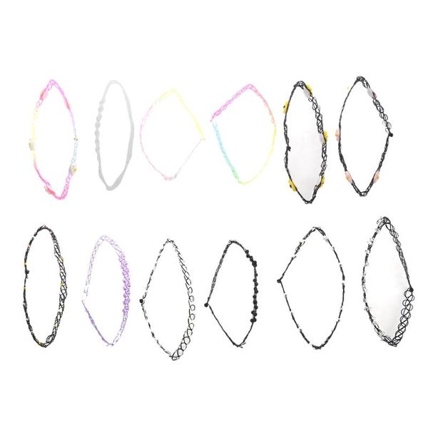 Chaînes Collier Gothique Tatouage Au Henné Stretch Élastique Bijoux Value PackChains