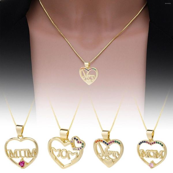 Chaînes Colliers Pour Femmes En Vrac Épais Mode Fête Des Mères Amour Collier Féminin Élégant Polyvalent Cuivre