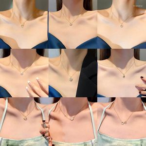 Chaînes colliers pour femmes fille à la mode classique luxe bijoux mode coréenne titane acier 20 Types cadeau d'anniversaire 2023