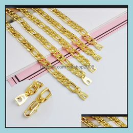 Ketens kettingen hangers sieraden 5 mm gouden armband voor mannen sier link ketting armbanden 19-23 cm mode groothandel - 0769wh drop levering 202