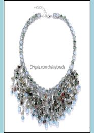 Chaînes Colliers Pendants Bijoux HandiRork Crochet Crystal Falling Lignes Collier Femme Femme Gift Drop Deli DHQVO4924733