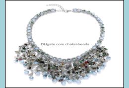 Chaînes Colliers Pendants Bijoux HandiRork Crochet Crystal Falling Lignes Collier Femme Femme Gift Drop Deli DHQVO3926953