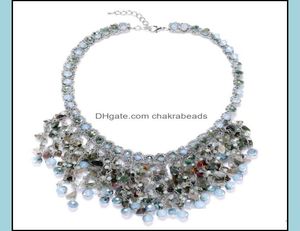 Cadenas Collares Colgantes Joyería Artesanía Ganchillo Cristal Cayendo Líneas Collar Moda Mujer Regalo Gota Deli Dhqvo2696915