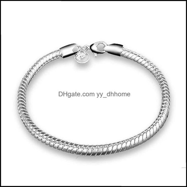 Chaînes Colliers Pendentifs Bijoux M Sier Serpent Chaîne Bracelet Lien Bracelets 20Cm Pour Garçon Et Fille En Gros - 0904Wh Drop Delivery 2021 Q