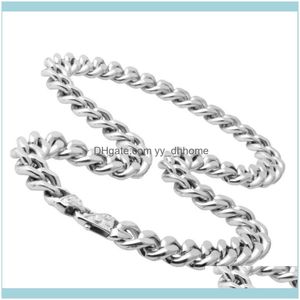 Ketens kettingen hangers juweliers juweliers mode geschenk roestvrij staal sier kleur stoeprand cuban link ketting biker sieraden heren unisexs ketting