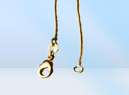 Collar Collares Diseños lisos 1 mm 18K Gold Mens Fashion Fashion Accesorios de joyas de bricolaje con broche de langosta 16 18-30 pulgadas1680074