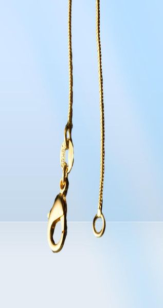 Chaînes Colliers Smooth Designs 1 mm 18k Gold plaqué HOMMES FEMMES MODIE BIELLIE DIY ACCESSOIRES DES ACCESSOIRES DU LOBSTER 16 18-30 INCHES4303139