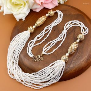 Chaînes Neovisson à la mode marocaine longues perles collier femmes bijoux de mariage chandail chaîne algérie corps fait main