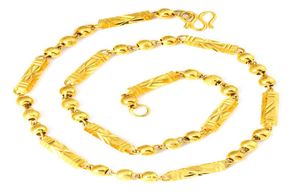 Chaines Pas de fonte du collier d'or alluvial Vietnam Bouddha Bouddha Perles de mode Accessoires en cuivre plaqué 24K pour Men9531918