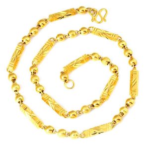 Kettingen Geen Vervagen Vietnam Alluviale Gouden Ketting Trendy Boeddha Kralen Mode Accessoires 24 k Plated Koperen Sieraden Voor Men258I