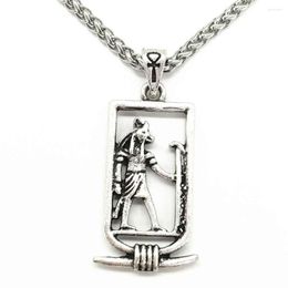 Chaînes nostalgie bijoux égyptiens ancien Cartouch dieu Anubis hommes pendentif egypte collier ethnique amulette Talisman