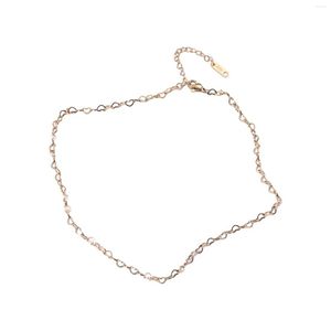 Kettingen Naakt Ketting Titanium Staal Kleurrijke Korte Korte Gevouwen Opvouwbare Kettingen Voor Vrouwen Kristallen Ketting Hangers