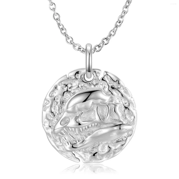 Chaînes Design original en relief Velociraptor Pendentif 925 Collier en argent sterling Personnalité Polyvalente Unisexe Chaîne de clavicule Luxe