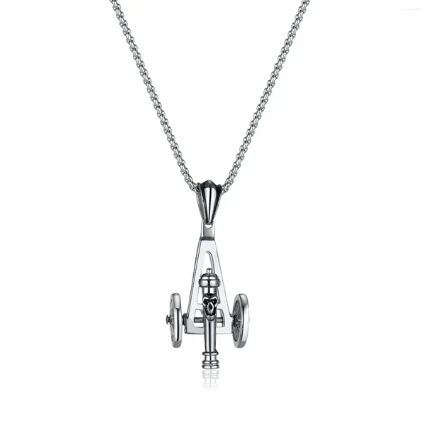 Chaînes Ornement Usine Personnalité Titane Acier Pendentif Vintage Pirate Crâne Collier En Acier Inoxydable