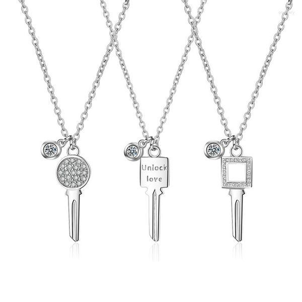 Chaînes PANQDIY Trendy Key Series S925 Sterling Silver Pendentif Collier Charme Pour Femmes Bijoux En Gros Cadeau