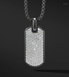 Les chaînes pavé CZ Army Pendant Men Collier Fashion en acier inoxydable Box Box Ncklace for Jewerly Gift1341219