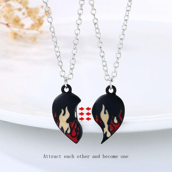 Chaînes pièces/ensemble mode dessin animé mignon amis amour Couple pendentif collier coeur brisé BFF bonne amitié bijoux chaînes