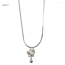 Chaines Collier pendentif Pearl Sparkle-Fresh-Water Little Girl Jewelry for Teen Women Lady Deny