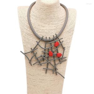 Chaînes pendentif collier pour femmes fait à la main Vintage Chokers chaîne en caoutchouc Punk accessoires Boho ethnique bijoux luxe