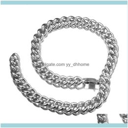 Cadenas Colgantes Jewelrygranny Chic Collar de cadena para hombre Collares de acero inoxidable para hombres Figaro Link Joyería de moda al por mayor 15Mm 18-40I