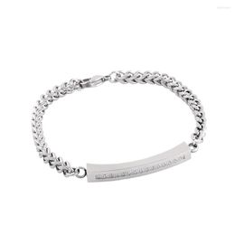 Chaînes en acier poli bijoux en acier inoxydable CZ pierres incrustation crémation urne bracelets pour hommes femmes