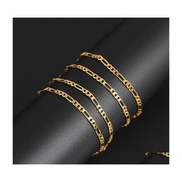 Chaînes joli collier en or 18K couleur tordu classique colliers en gros bricolage longue chaîne livraison directe bijoux pendentifs Dhbyo