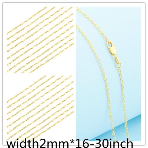 Chaînes Promotion En Gros Or Rempli Collier Bijoux De Mode 2MM ROLO 