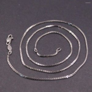 Chaînes PT950 Pure Solid Platinum 950 Collier pour femme 1mm Boîte Chaîne Lien 45cm / 5.5g