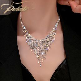 Ketens pulatu ketting voor vrouwen kristal sieraden luxe ontwerper originele kwast grunge regalo mujer