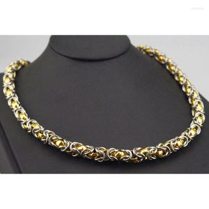 Chaînes Collier de chaîne de couleur argent pur or avec gros bijoux de remise pour femme homme HZB043Chains Sidn22