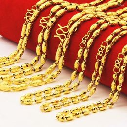 Chains Pure Lovers `` Collier de perles d'olive Gold 18K Gold 18K Collier Euro Placing 24k Faux False Hollow Ball Chain pour les cadeaux pour femmes