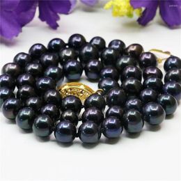 Kettingen zeldzaam 8-9 mm zwarte akoya gekweekte parel ketting kralen sieraden natuursteen geschenken voor meisje vrouwen 17 "my4154 groothandelsprijs