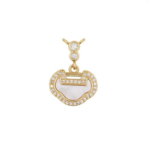 Cadenas Real 18K Chapado en oro Collar de bloqueo de longevidad para hombres Bebé Boda Regalo de joyería fina