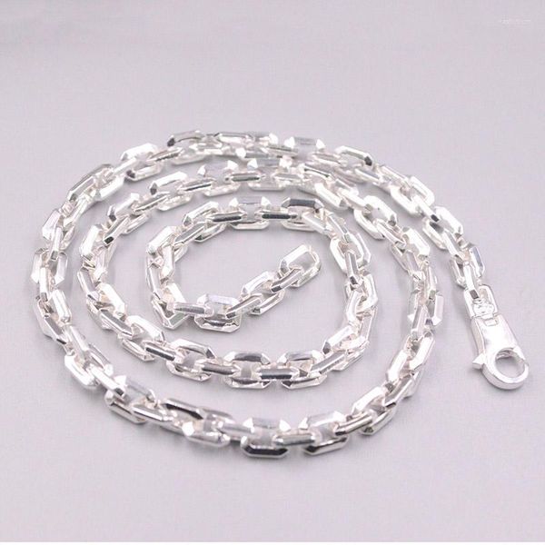 Chaînes Collier en argent sterling 925 pour femme et homme Largeur 6 mm Chaîne à maillons câblés Longueur 50 cm