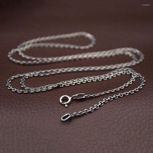 Chaînes Collier chaîne à maillons ronds en argent sterling 925 véritable 2 mm 17,7 