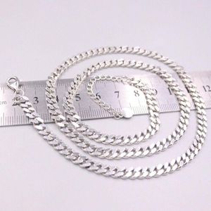 Cadenas Real 925 Sterling Silver 5mm Curb Link Cadena Collar 21.6