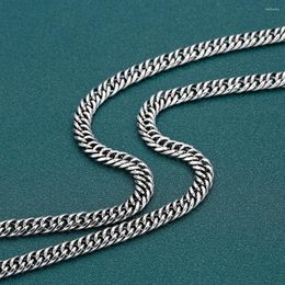 Kettingen Real 925 Sterling Silver ketting 6 mm Curb Link Chain Lobster Clasp alle maat