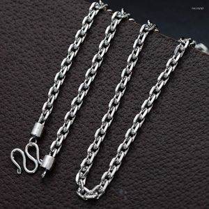 Kettingen Real 925 Sterling zilveren ketting voor mannen kabelketting 4mmw 22-30 inch lengte kan kiezen