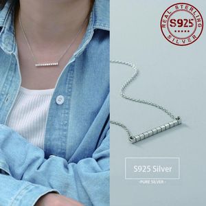 Chaînes véritable collier en argent Sterling 925 pour femmes chaîne pendentif minimaliste bijoux accessoires mariée mariage