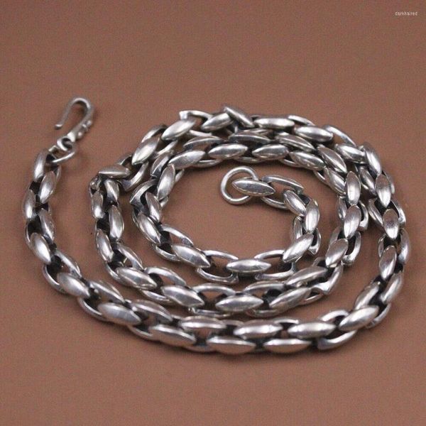 Chaînes Collier en argent sterling 925 véritable 7 mm Chaîne à maillons de câble unique 20 pouces