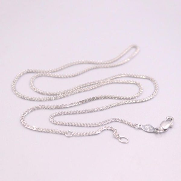 Chaînes véritable platine 950 collier femme chaîne de blé femme 1mm largeur 18 pouces cadeau collier timbre Pt950