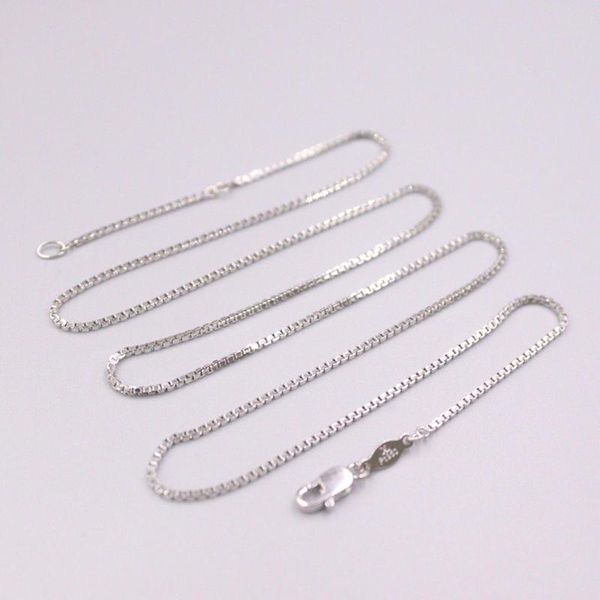 Chaînes Véritable Platinum 950 Collier Femme Câble Chaîne Femme 1.2mm Boîte 60cm / 24inch Cadeau Collier Bijoux