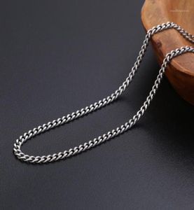 Echte Puur 925 Sterling Zilveren Kettingen Voor Mannen Persoonlijkheid Ruw Ontwerp Vintage Chockers Link 35 Mm Ketting Punk Sieraden G2962776